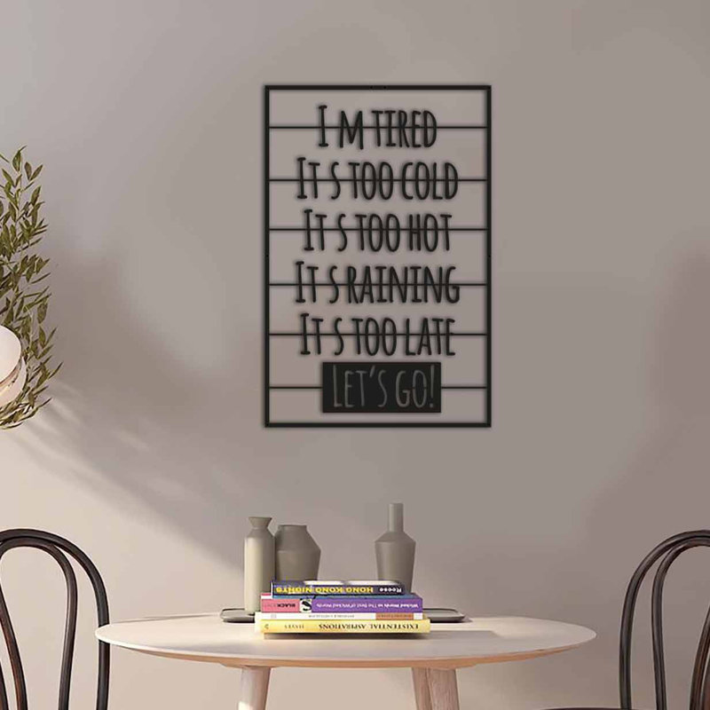 Elegant Black Decorative Metal Wall Accessory, 19.3 x 29.1 inches | 100% Metal Construction, Thickness: 0.06 inches | Easy Wall Mount Design, Perfect for Living Room, Office, or Gallery Display, Stylish Home Décor