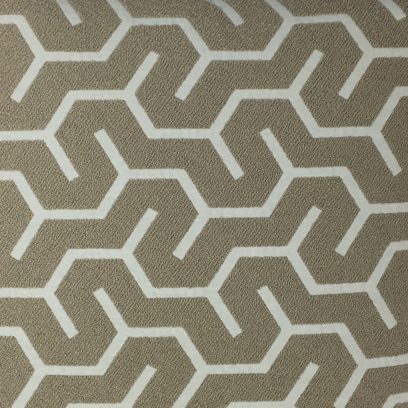 Geometric Reversible Throw Pillow, 18" x 18", Taupe