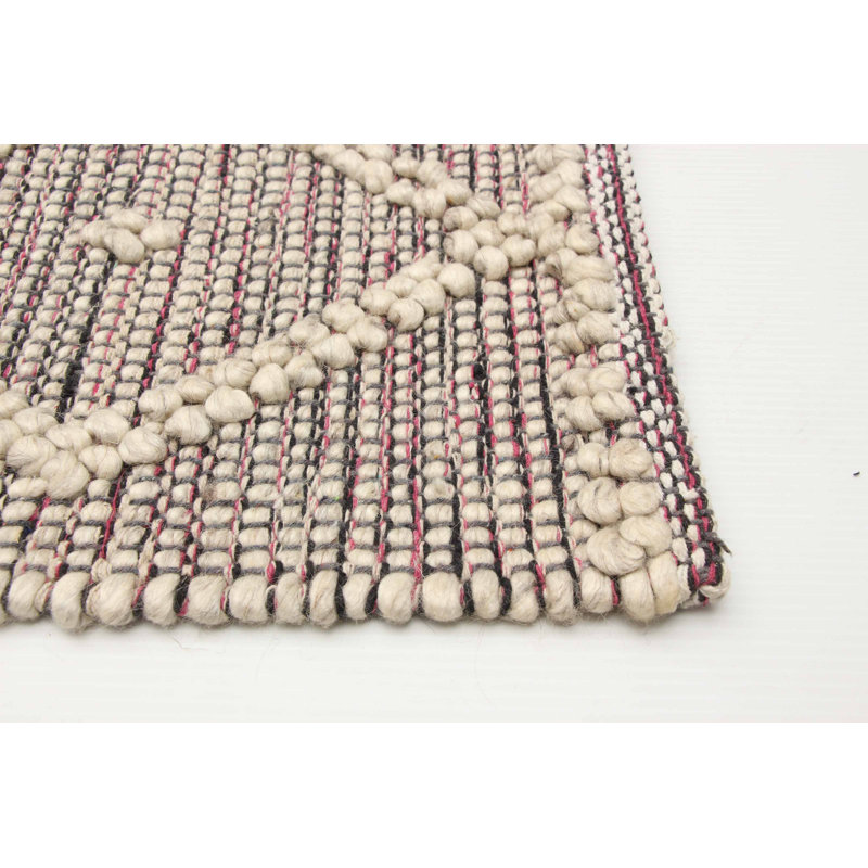 Tapis unique en laine nouvel âge Denlinger 5 pi x 8 pi 2 po crème