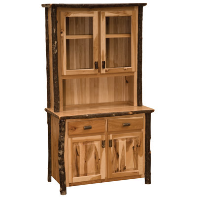 Fireside Lodge Hickory Log 48-inch Buffet & Hutch - Natural
