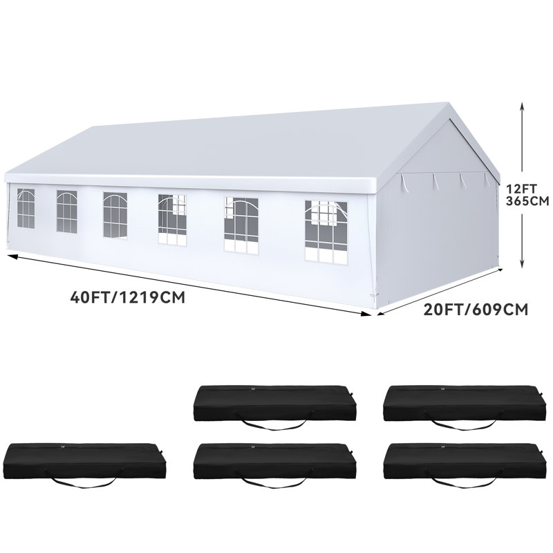 40 Ft. W x 20 Ft. D Steel Party Tent