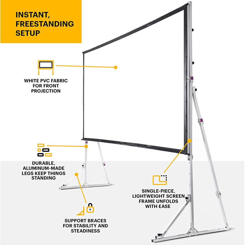 Kodak Outdoor Portable Projector Screen Projector Screen, 150"