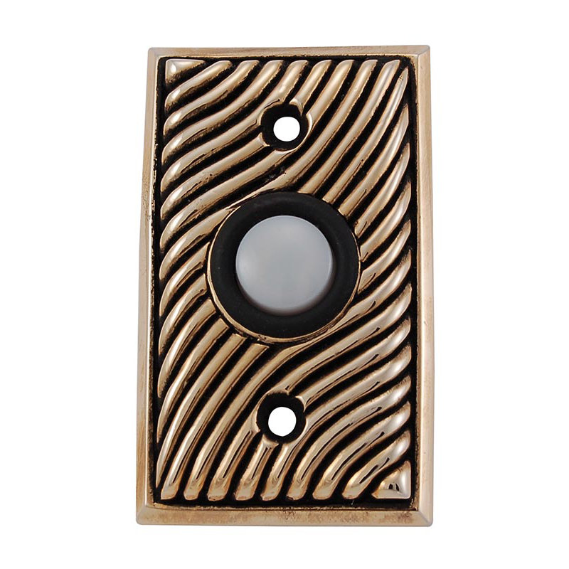 Sanzio Push Button, Antique Gold