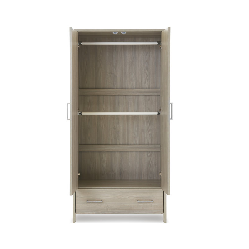 Nika 2 Door Wardrobe, Grey Wash