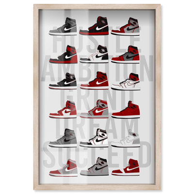 Ambition Grind Sneakers Shadowbox Print Sneaker Wall Decor by Art Remedy