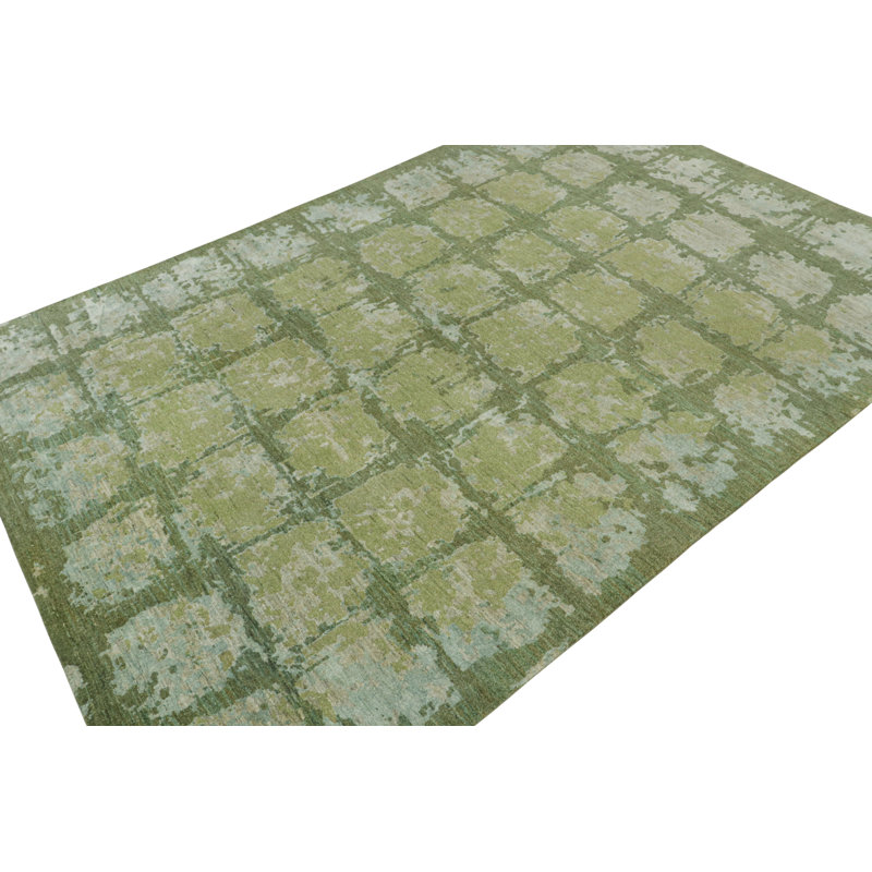 Handmade Silk and Wool Area Rug