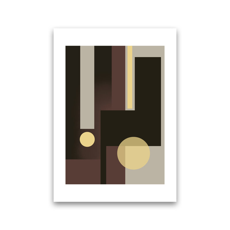 Grey Brown And Yellow - Print, No Framed, 29.7cm H x 21cm W x 1cm D