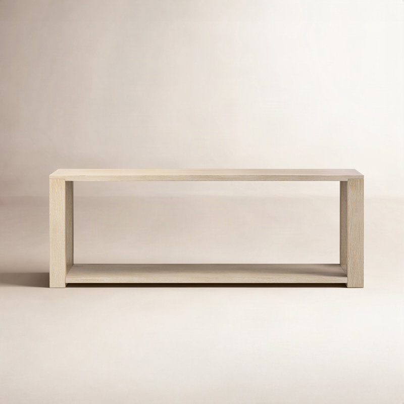 Thomas Console Table-Dark Anthracite Oak Veneer, Bleached Oak