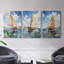 Série Sea and Shore LXVI - Ensemble de 3 toiles tendues avec châssis - Prêt à être accroché-1982971260