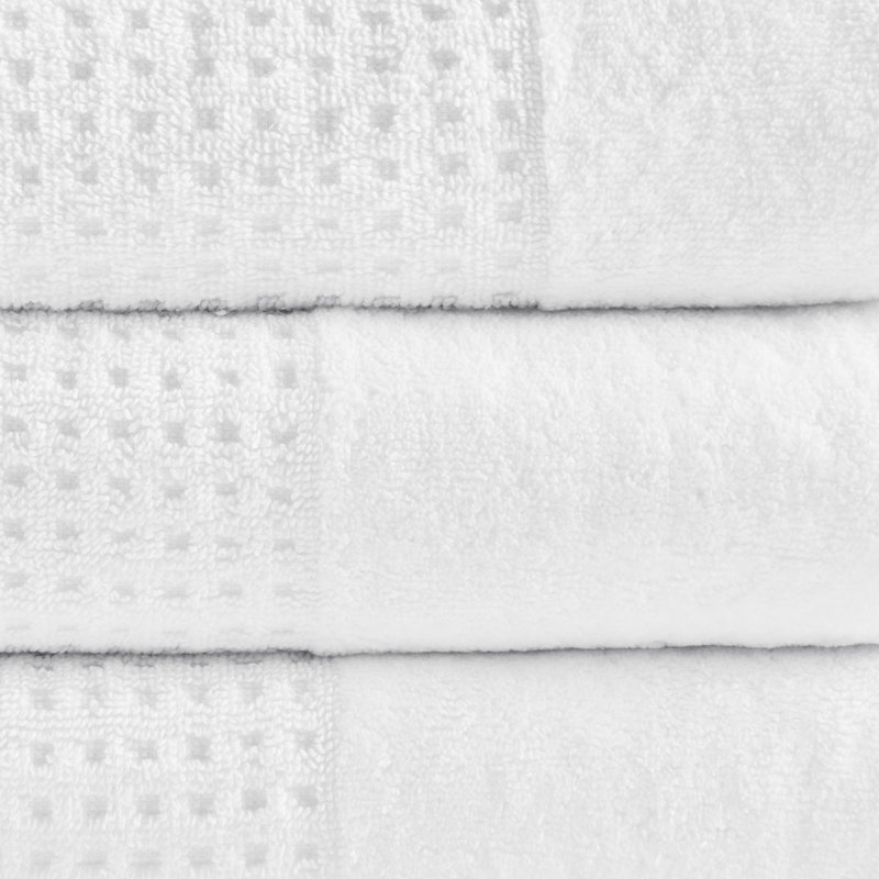 White Cotton Quick-Dry 6-Piece Towel Set
