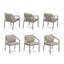 Chaises de patio en aluminium avec coussins