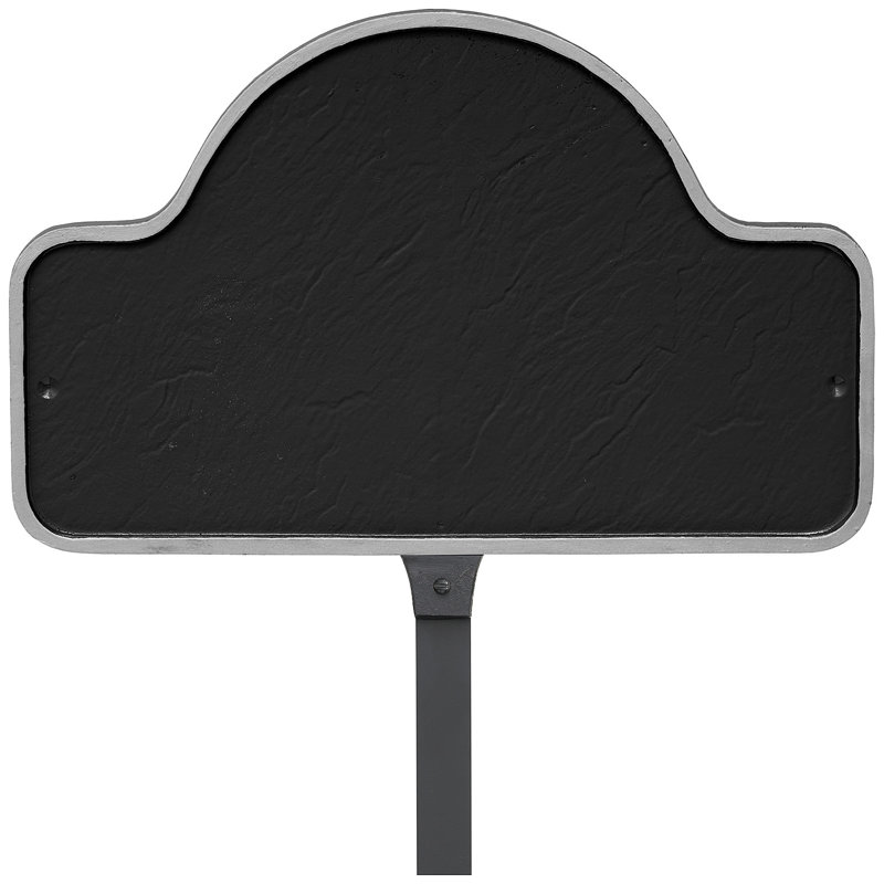 Plaque d'adresse avec arche Petite Lexington, Noir / argent