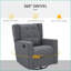Fauteuil inclinable inclinable avec repose-pieds inclinable et inclinable pour chambre de bébé, gris | Polyester au toucher lin