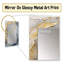 Gold and Blue Vibrant Spirals IV - Modern Wall Mirror-39136842