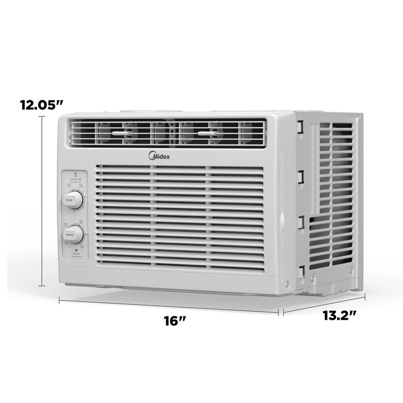 Climatiseur de fenêtre mécanique Midea 5 000 BTU DOE, pour des espaces allant jusqu'à 150 pieds carrés