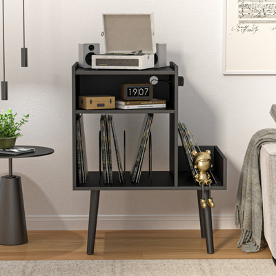 Audio Racks Stands Media Storage W/ Socket and USB for Living Room Furniture