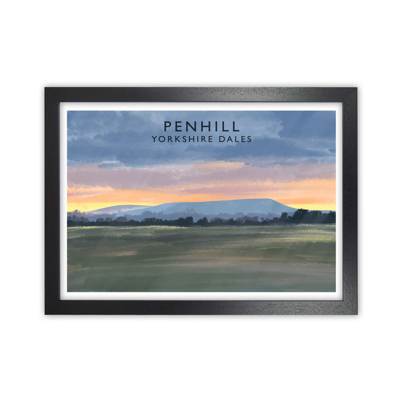 Penhill 3 by Richard O'Neill - Print, 24cm H x 34cm W x 3cm D, Black Framed