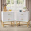 Table de chevet en fer avec 2 tiroirs-61191860-31198633