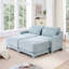 Canapé en chenille 2 places avec 2 repose-pieds-600356408