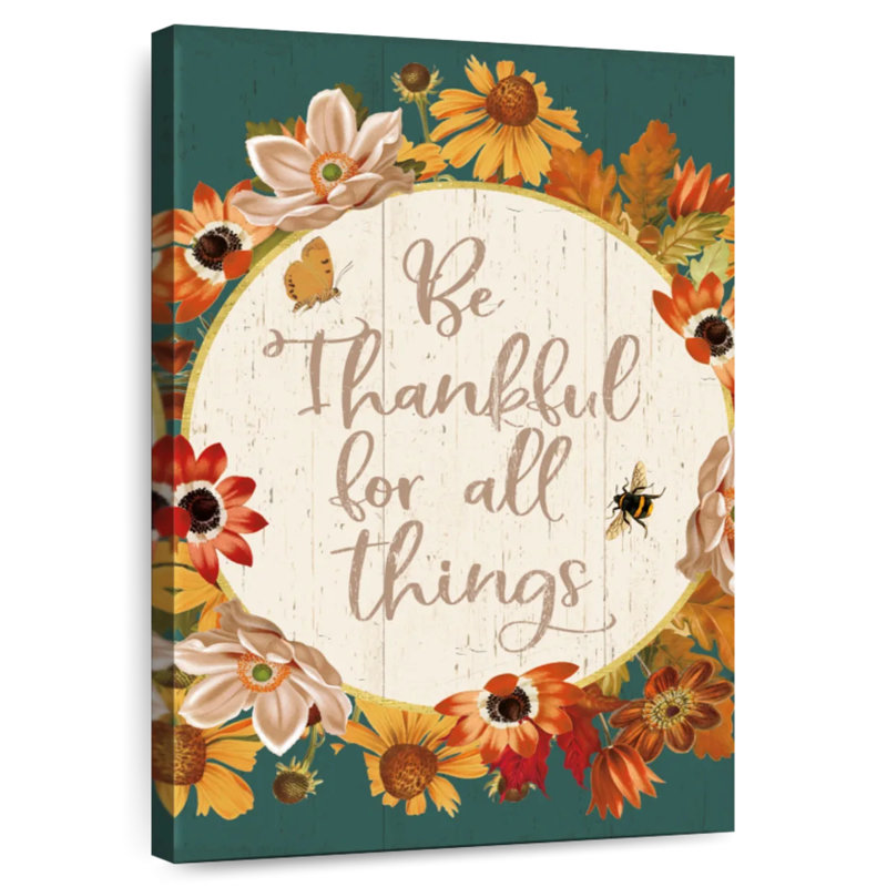Fall Garden Quote IV bleu sarcelle, H 36 po x l 24 po