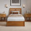 Lit plateforme en bois massif Lamareon avec pied de lit et lit gigogne-1852938155-1852938156