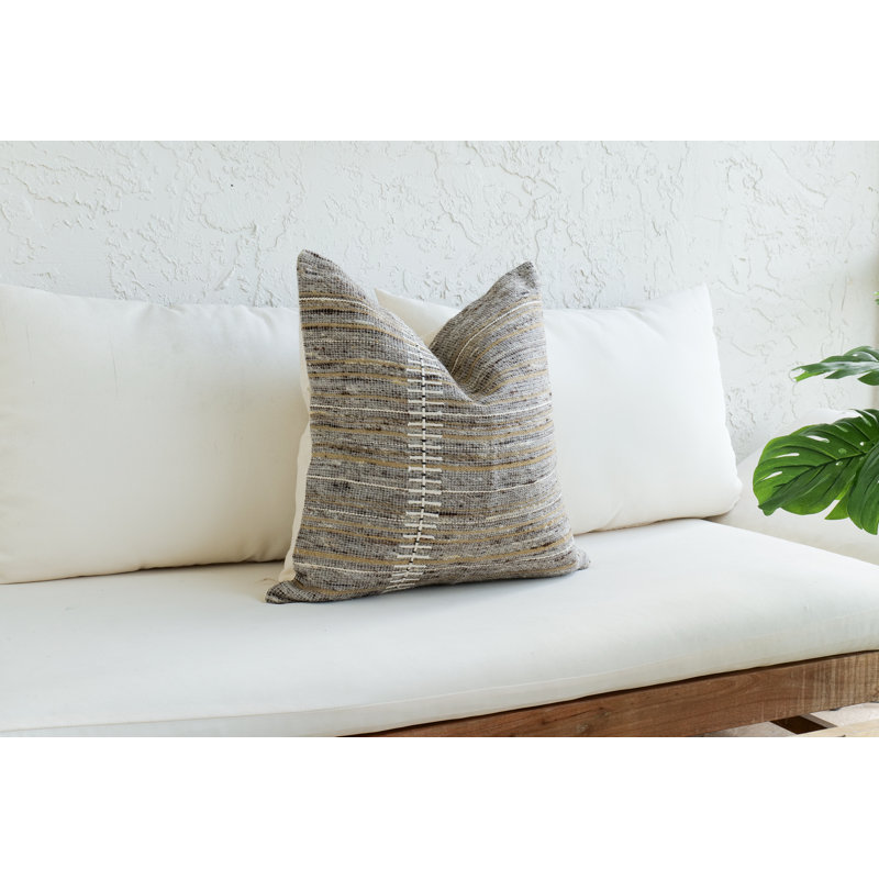 Gray Textured 2 Pillow Set, Square 20"