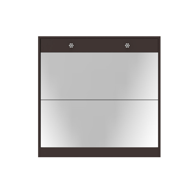 Armoire à chaussures avec 2 tiroirs à miroir