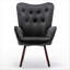 Fauteuil à oreilles Mid-Century avec confort capitonné-790631133