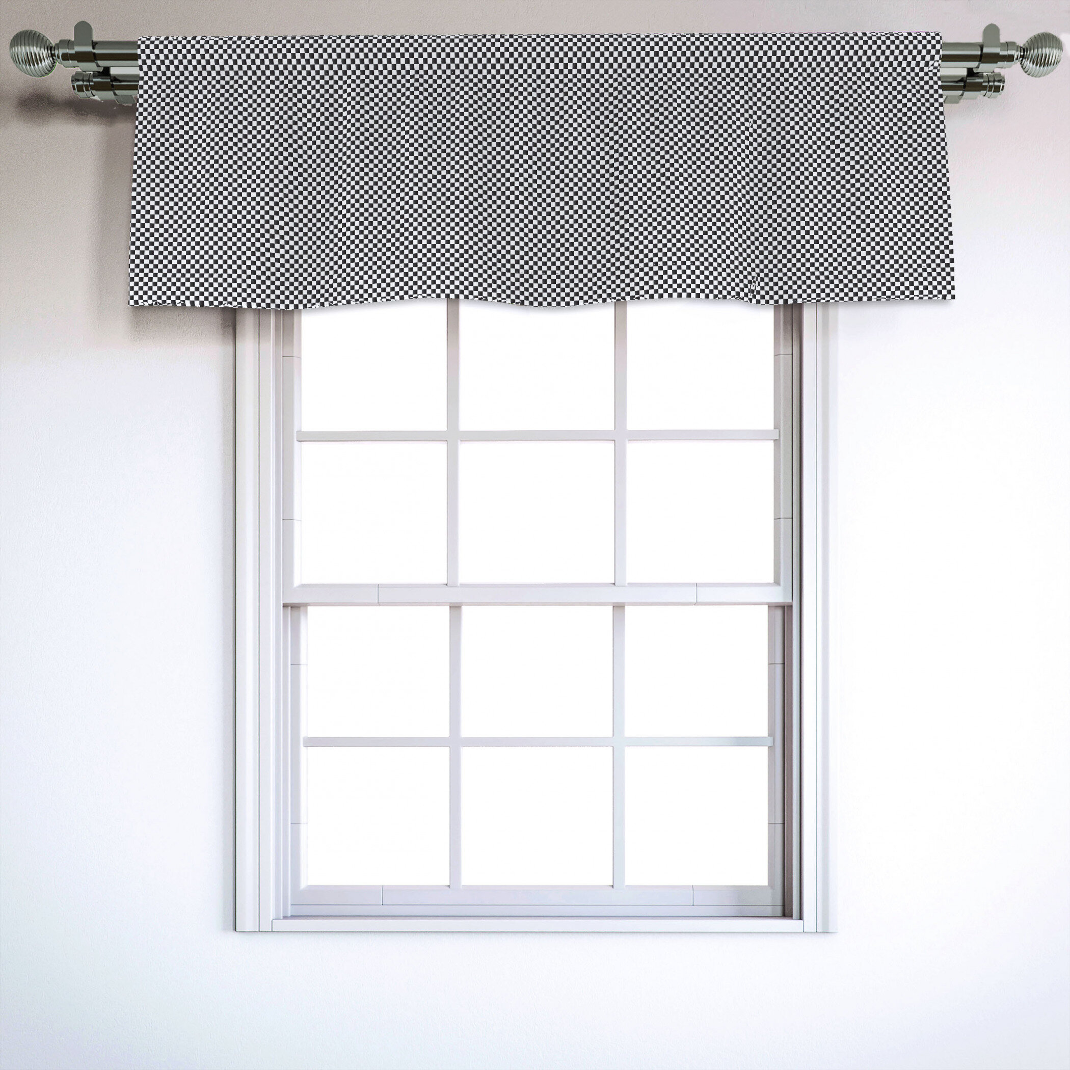 East Urban Home Sateen Ruffled 54'' W Window Valance in | Wayfair