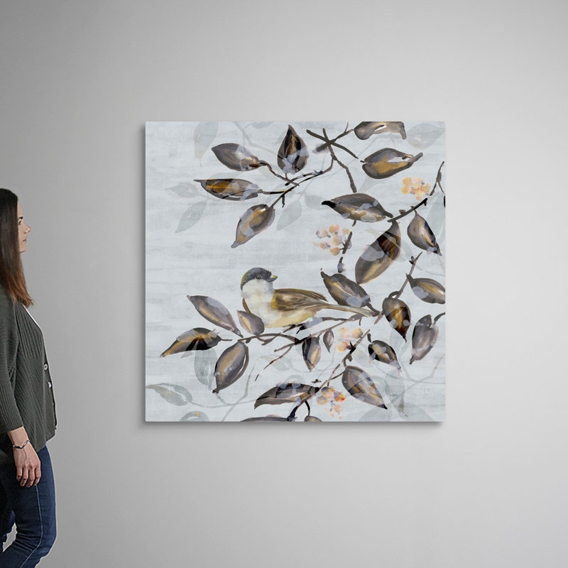 "Tweet Tweet I" par Eva watts, reproduction d’art sur toile, Toile tendue, H 48 po x l 48 po x P 1,25 po