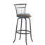 Table de bar et chaises de style industriel 3, salle à manger, peu encombrante, style moderne, dossier en métal et siège en tissu, hauteur de comptoir tentante, design économe, chaises, attrayante