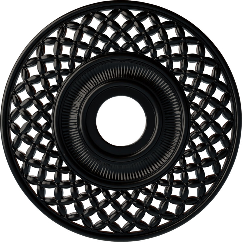 Plafonnier Endurathane Robin, DO 22 1/4 po x P 4 3/4 po x P 1 1/4 po (convient aux auvents jusqu'à 6 1/4 po), Noir de jais