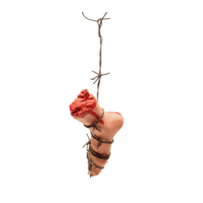 Barbed Wire Severed Limb Hand Bloody Halloween Decor Haunted Horror House Prop