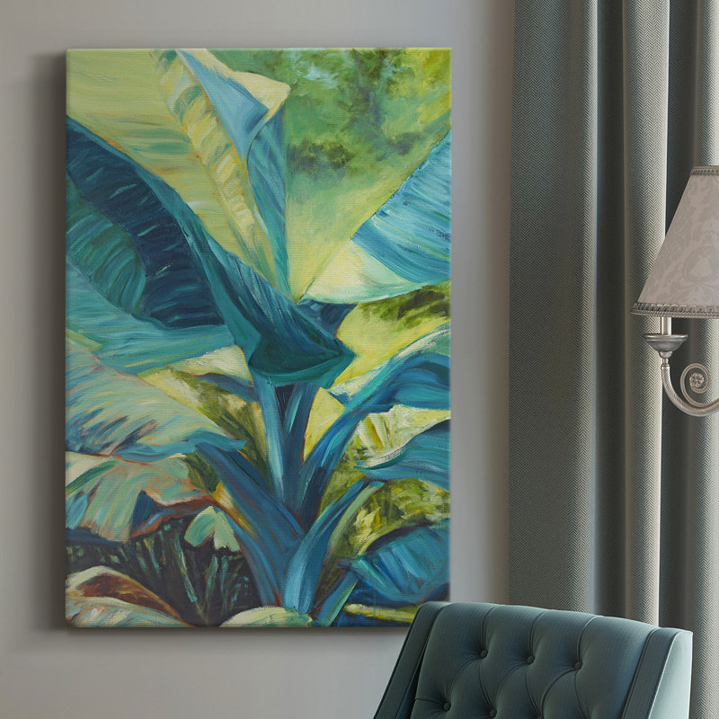 Banana Duo I - peinture sur toile tendue, H 60 po x l 40 po x P 1 po