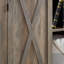 Armoire de rangement en bois avec porte de grange et tablettes ouvertes-2107993521