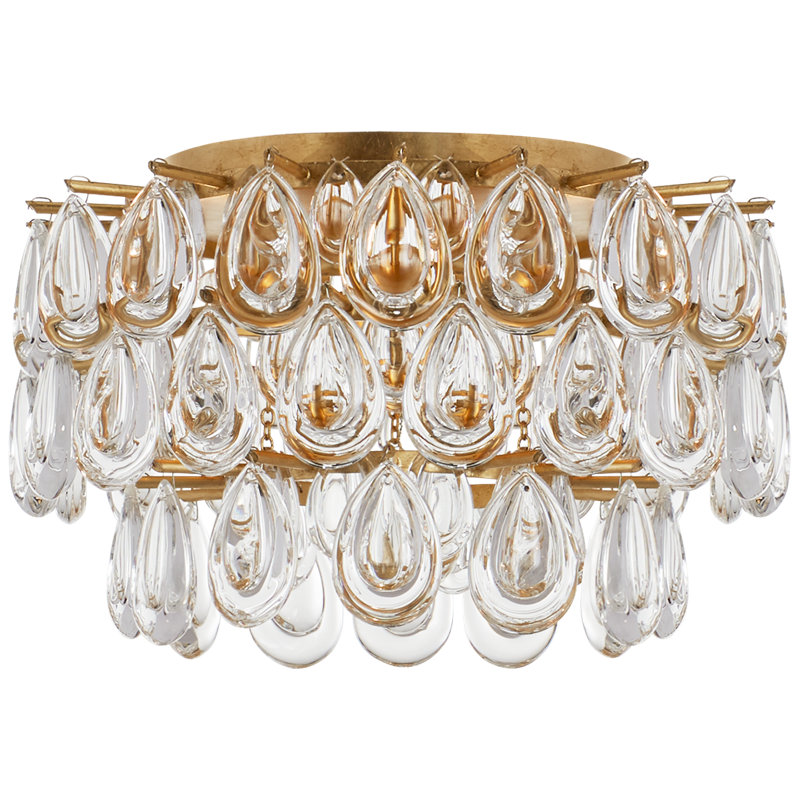 AERIN Liscia Small Flush Mount, Gold