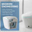 Toilette intelligente une pièce avec bidet intégré, siège à ouverture / fermeture automatique, chasse d'eau avec capteur de pied, veilleuse, laveuse et sécheuse à eau chaude, siège chauffant, télécommande, blanc-125048839