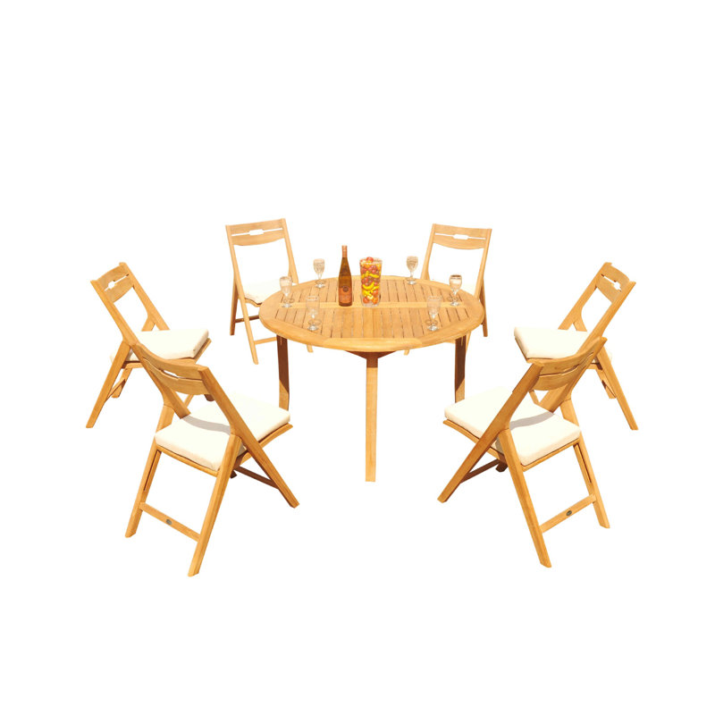 Ensemble repas pour 5 personnes Emmetsburg, 6, 75" x 52" x 31.5"