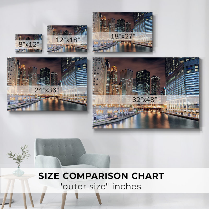 " Chicago River V ", 32" H x 48" W x 1.5" D