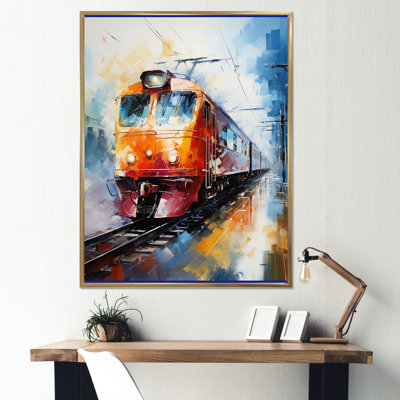 Abstrait train vibrant mouvement I - impressions sur toile modernes