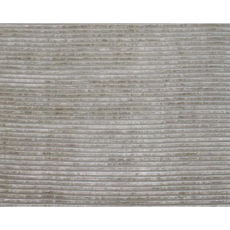 Striped Area Rug in Oyster/Gray, Rectangle 8' x 10'