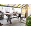 Solid Wood Top Metal Base Dining Table-88691726