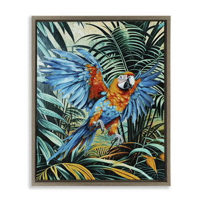 "Macaw in Flight", art mural encadré par Karen Smith