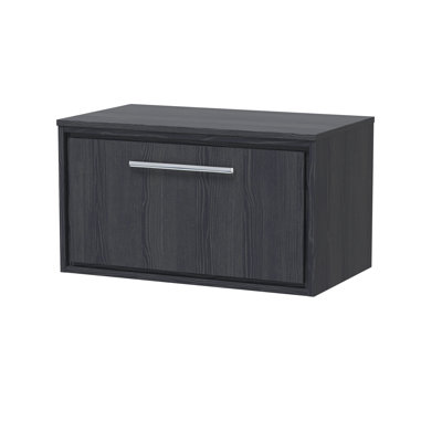 Hudson Reed Lille 600mm Antique Oak 1 Drawer Wall Hung Vanity Unit With Co-ordinating Worktop
