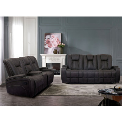 Bindi Faux Leather Reclining Living Room Set