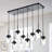 Ashlan 8 - Light Matte Black Kitchen Island Pendant