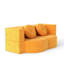 Lit simple avec oreiller, compressible, jaune, pour chambre d'amis - Léger, aucun assemblage requis dans le salon pliant jaune, siège spacieux, doux au toucher, cote d'utilisation moyenne