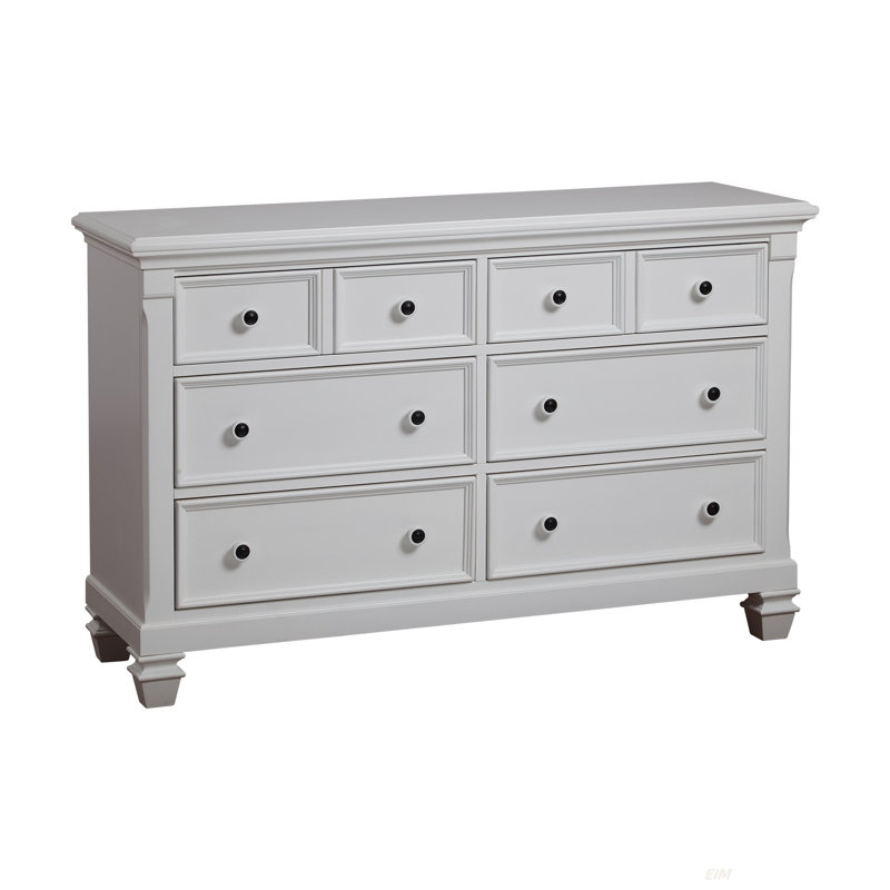 Commode 6 tiroirs Glendale blanc pur (commode)