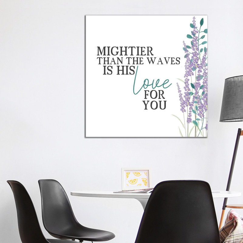 His Love Floral by Kimberly Allen - Print on Canvas, Wrapped Canvas, 93.98cm H x 93.98cm W x 1.91cm D