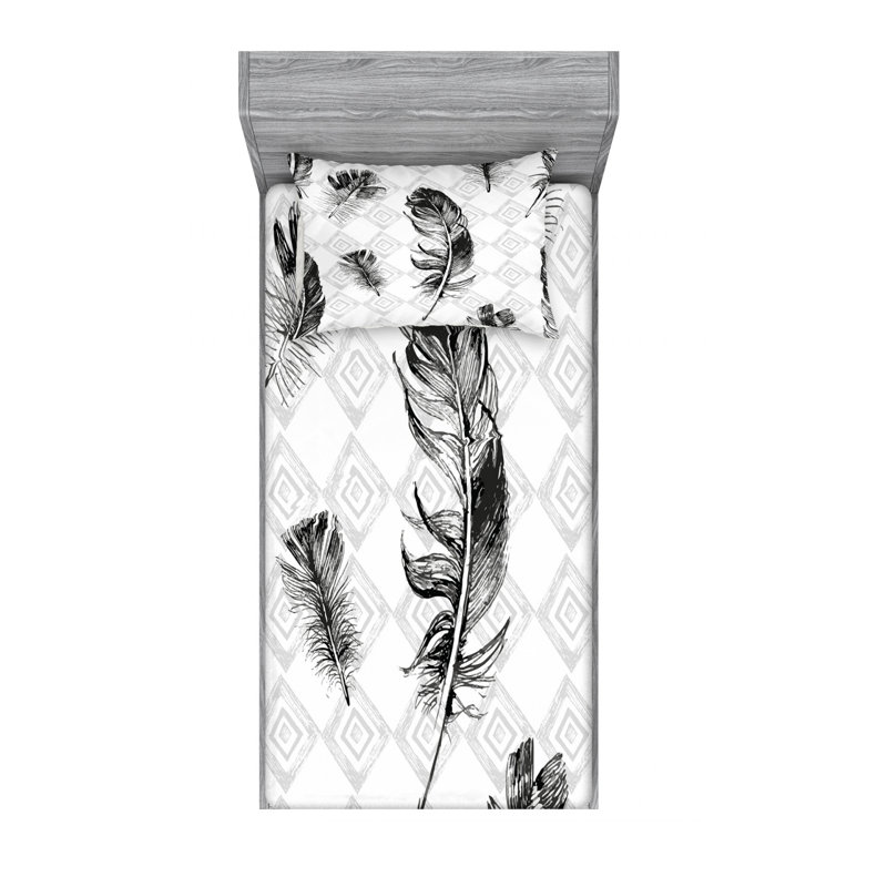 Microfiber Sheet Set, Twin Sheet Set with Fitted Sheet
